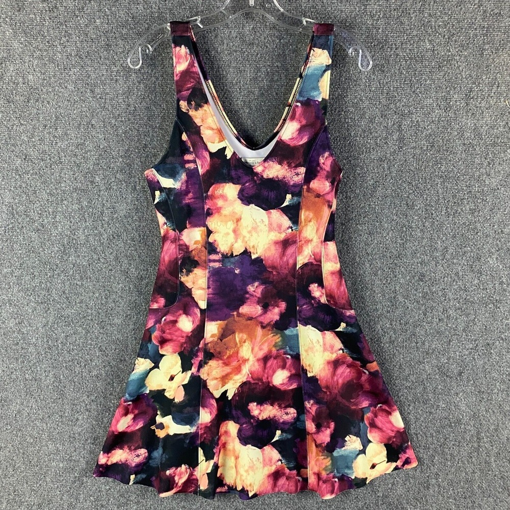 Abercrombie & Fitch Dress Women's Large A-Line Floral Polyester‎ Blend